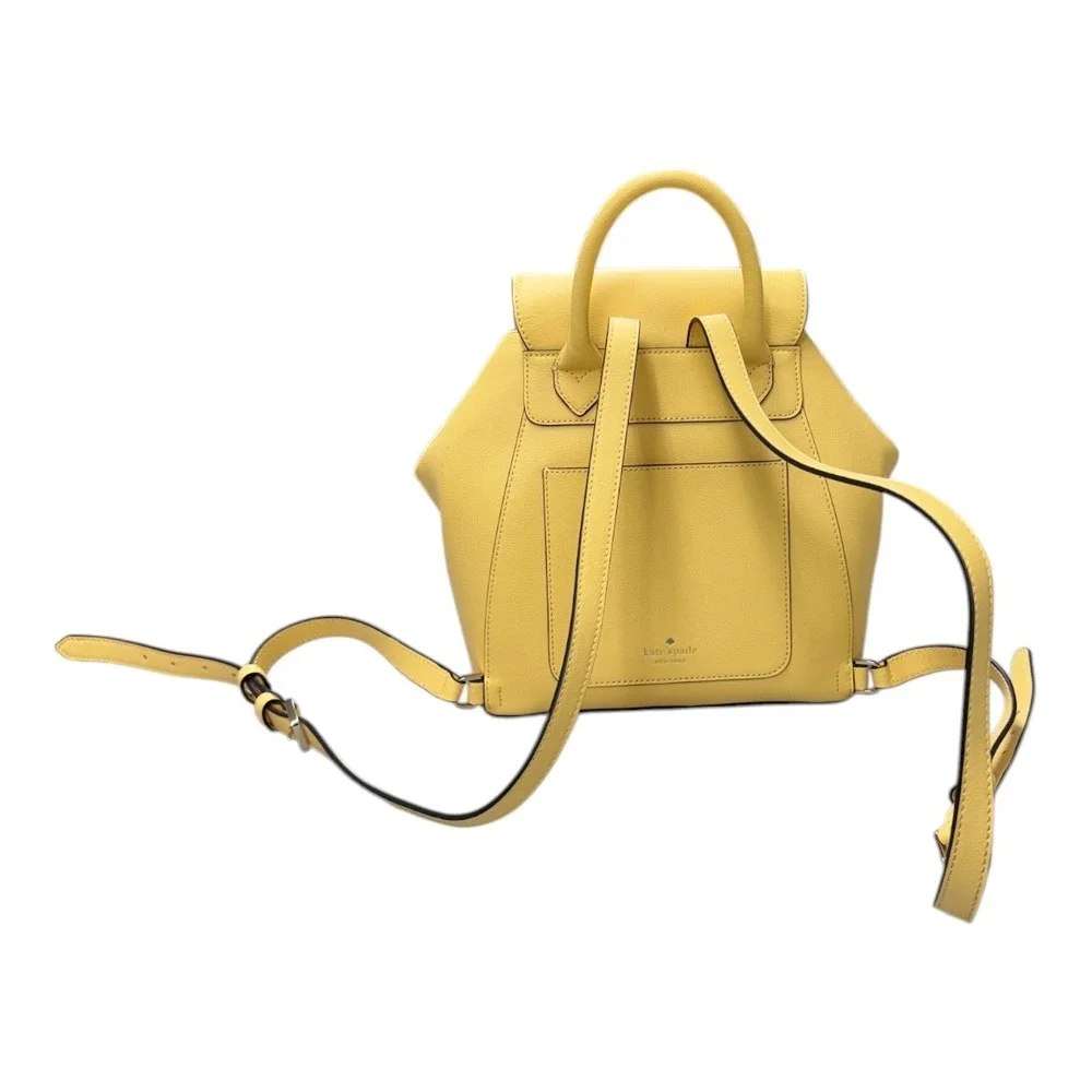 Kate Spade New York Daybreak Yellow‎ Medium Adel Refined Grain Leather Backpack